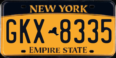 NY license plate GKX8335