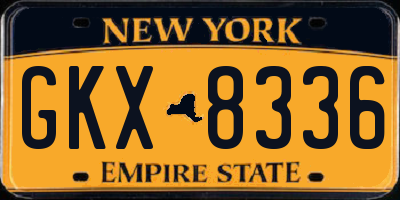 NY license plate GKX8336