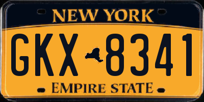 NY license plate GKX8341