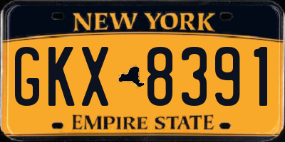 NY license plate GKX8391