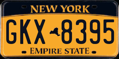NY license plate GKX8395