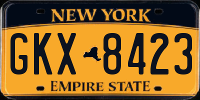 NY license plate GKX8423