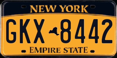 NY license plate GKX8442
