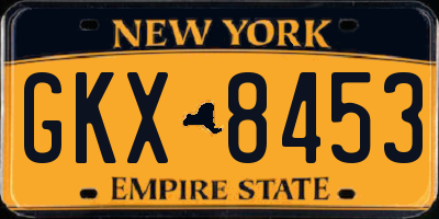 NY license plate GKX8453