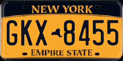 NY license plate GKX8455