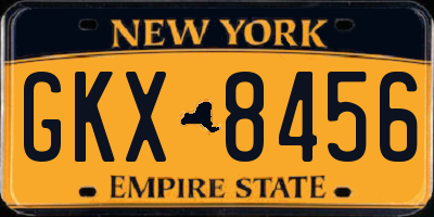 NY license plate GKX8456