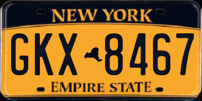 NY license plate GKX8467