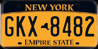 NY license plate GKX8482