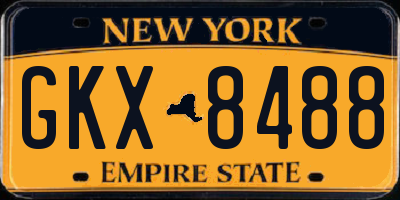 NY license plate GKX8488