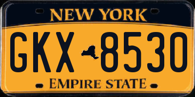 NY license plate GKX8530