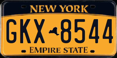 NY license plate GKX8544