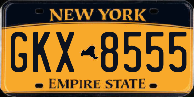 NY license plate GKX8555