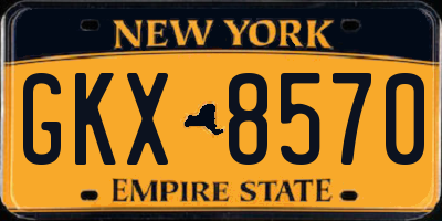 NY license plate GKX8570