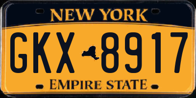 NY license plate GKX8917
