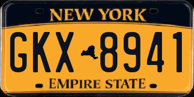 NY license plate GKX8941