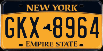 NY license plate GKX8964