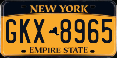 NY license plate GKX8965