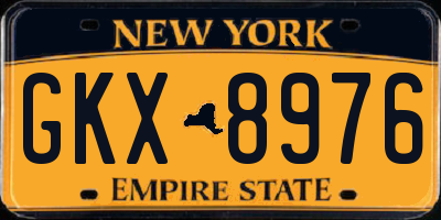 NY license plate GKX8976