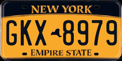 NY license plate GKX8979