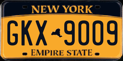 NY license plate GKX9009