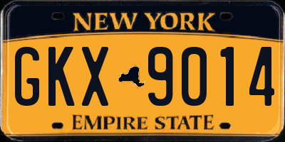 NY license plate GKX9014