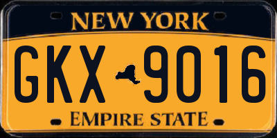 NY license plate GKX9016
