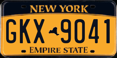 NY license plate GKX9041