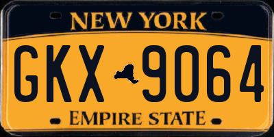 NY license plate GKX9064
