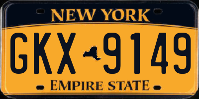 NY license plate GKX9149
