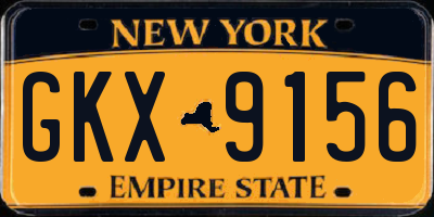 NY license plate GKX9156