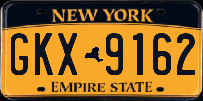 NY license plate GKX9162