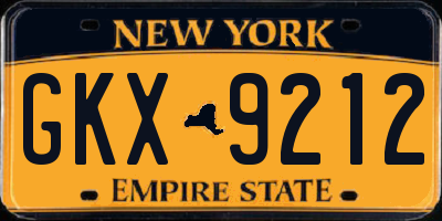 NY license plate GKX9212