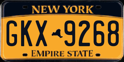 NY license plate GKX9268
