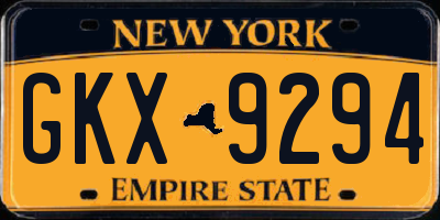 NY license plate GKX9294
