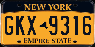 NY license plate GKX9316