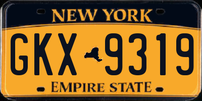 NY license plate GKX9319
