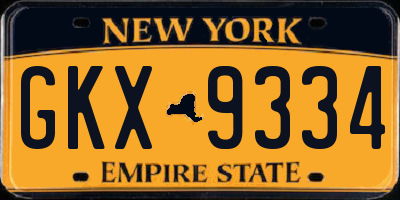 NY license plate GKX9334
