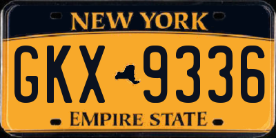 NY license plate GKX9336