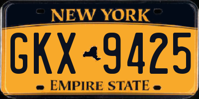 NY license plate GKX9425