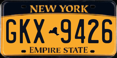 NY license plate GKX9426