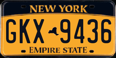 NY license plate GKX9436