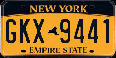 NY license plate GKX9441