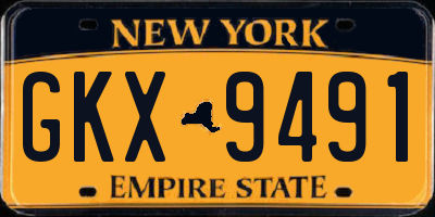 NY license plate GKX9491