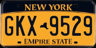 NY license plate GKX9529