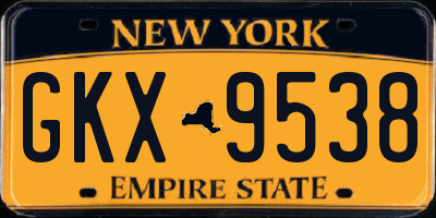 NY license plate GKX9538