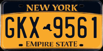 NY license plate GKX9561