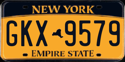 NY license plate GKX9579