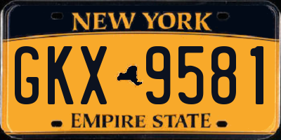 NY license plate GKX9581