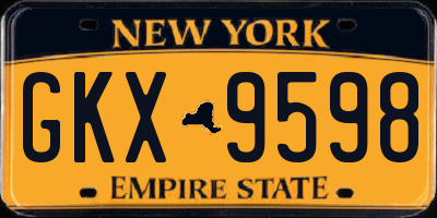 NY license plate GKX9598
