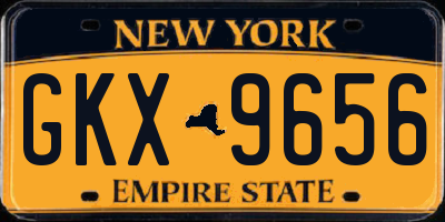 NY license plate GKX9656